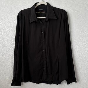 Mark Shale Cotton Blend Made in Italy Brown Button Down Women's Shirt, Size 16
